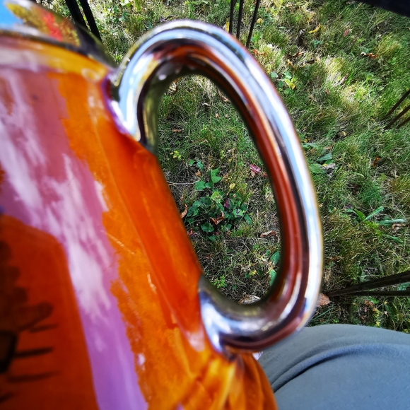 Vintage Lord Nelson Pottery Brown and Silver Kitschy Beer Stein Mug - Picture 4 of 16